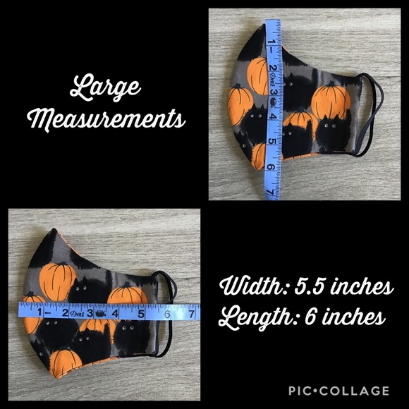 Halloween Orange Cats and Pumpkins Mask - Picture 5 of 5